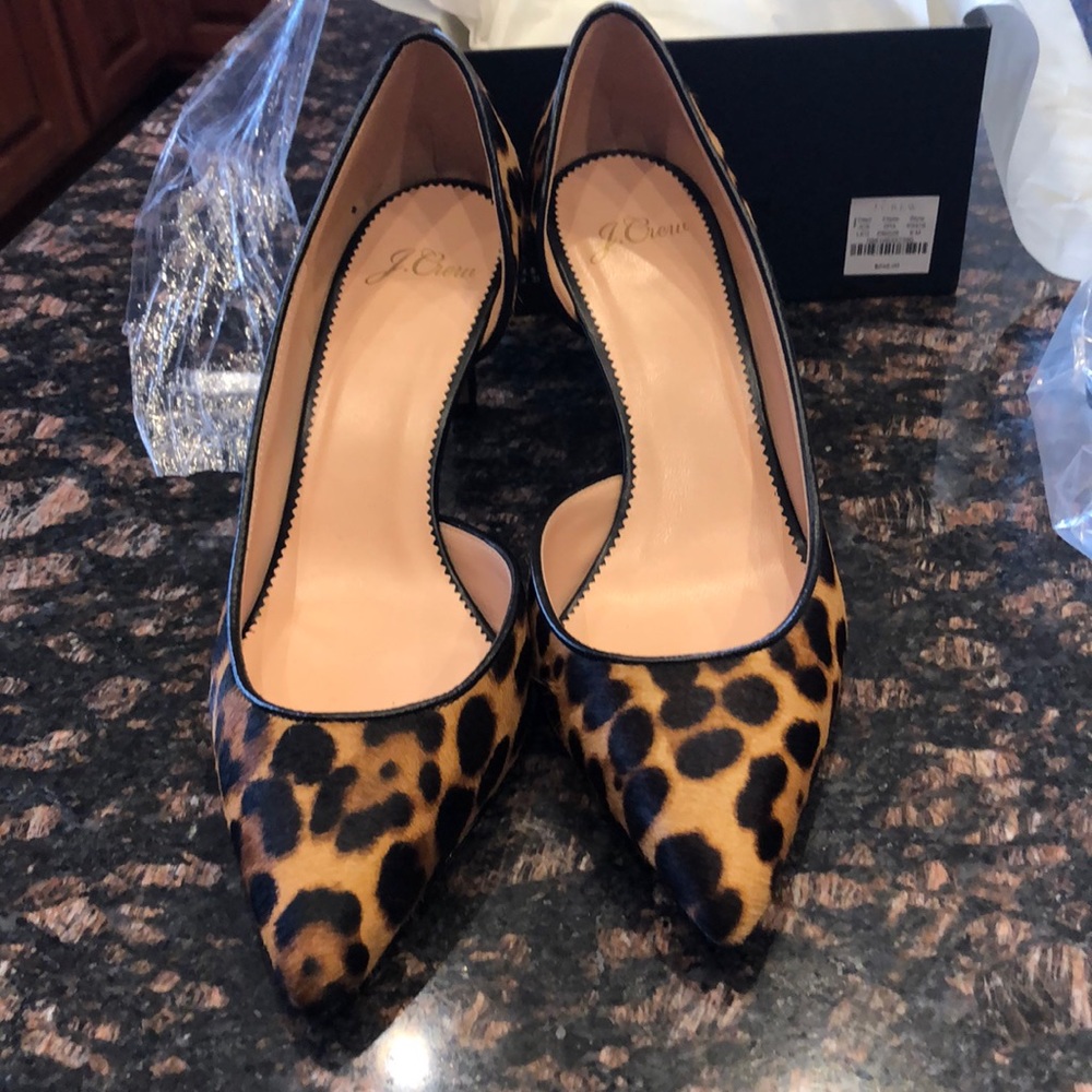 NWT J Crew leopard shoes